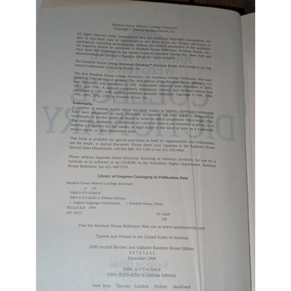 Random House College Dictionary - Picture 5 of 7